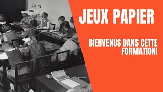 jeux papier - message de bienvenue