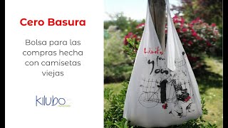 CERO BASURA│Bolsa para las compras hecha con camisetas viejas ♻️