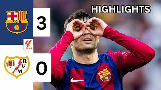 Barcelona 3-0 Roya Vallecano | HIGHLIGHTS | Lewandowski, Pedri Goals.