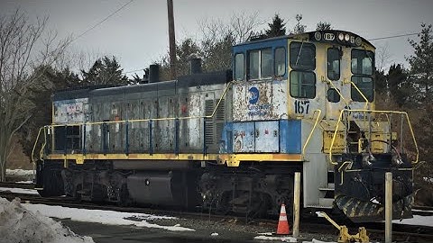 LIRR MP15AC 167 arriving at Port Jefferson for a CE move. [REUPLOADED]