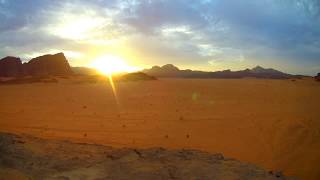 Небольшой Timelapse. Иордания пустыня Вади-Рам, закат