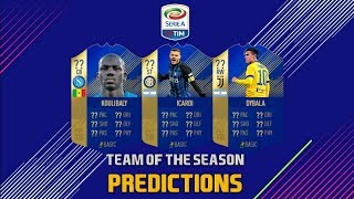 Fifa 18 Ultimate Team Serie A Team Of The Season Tots Predictions Ft. Dybala, Icardi & More