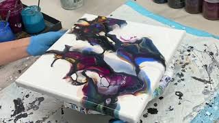 Beautiful Fluid Art!  Spinning this Pearl Painting
