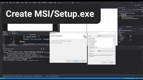 MSI Installer from a C# Project in Visual Studio 2022