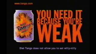 Diet Tango Orange drink 'Because you're weak' 1990's TV commercial
