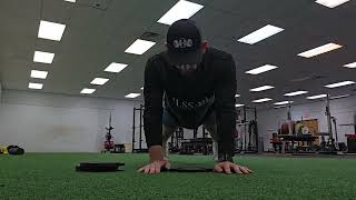 Push up plank lateral plate stack