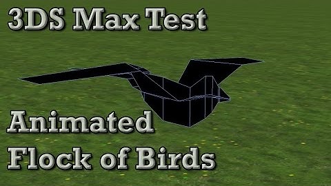 3DS Max: Particle Flow - Animated Flock of Birds (low-poly)