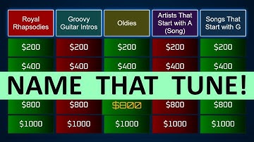 Guess the Song Jeopardy Style | Quiz #86
