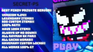 🔱SECRET-PS🔱 BEST PRIVATE SERVER 2023 GTPS TUBARU 💎ANTI-DDOS !!!