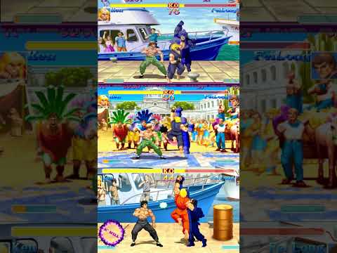 1 KEN 3 Shoryureppa combo on different SFII editions