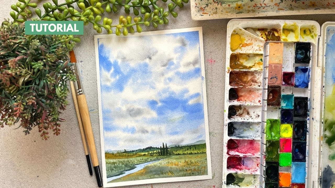 Watercolor Landscapes: Paint a Colorful Garden and Sunset with Watercolor, Shiba Basan