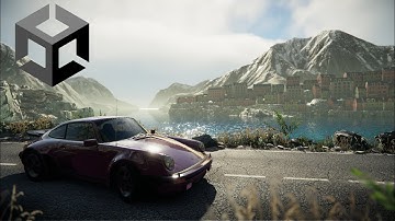 Porsche 911 on the Seaside - Speed Level Art - Unity HDRP