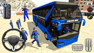 Offroad Police Bus Driving Simulator - Indonesia Mountain Police Bus Drive - Android Gameplay screenshot 5