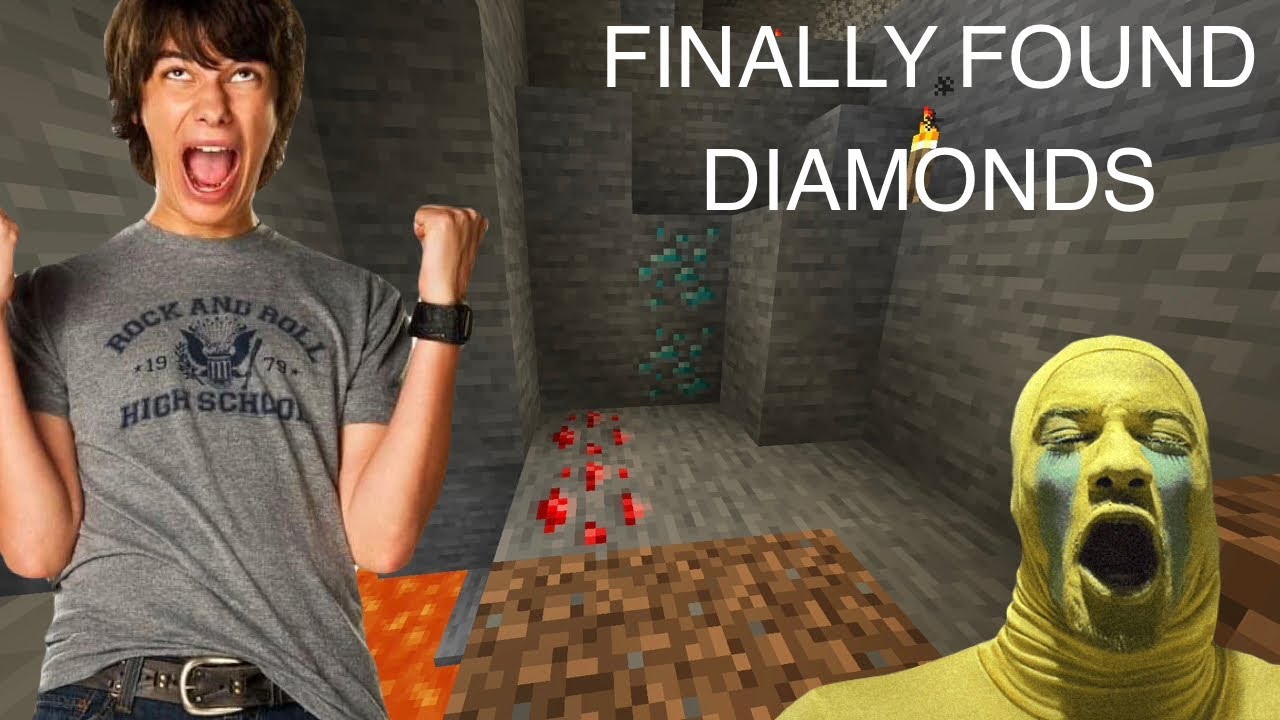 "DIAMONDS HAVE BEEN FOUND" Minecraft part 2 - YouTube