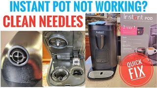 CLEAN NEEDLES Instant Pod Coffee and Espresso Machine not working?  Quick Fix How To Descale Instant Pod Coffee Espresso Machine Quick Fix Cold Coffee