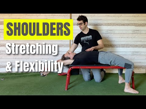 Stretch your SHOULDERS with the PULLOVER STRETCH. Flexibility exercise for Shoulders, Lats, Pecs.