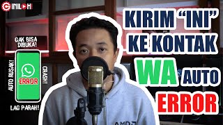 WA VIRUS AUTO ERROR !!! Getting to Know WA Virtex (WhatsApp TEXT VIRUS)