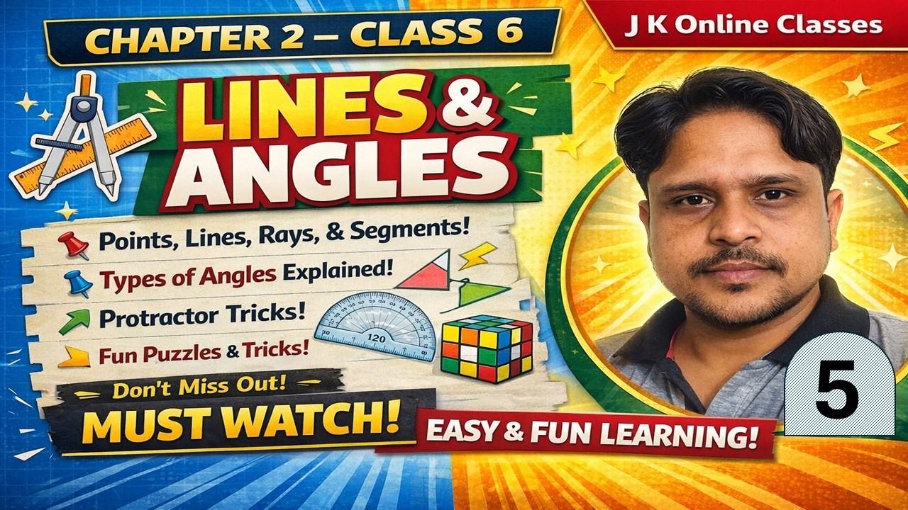 🔥Part 5 Class 6 Maths Chapter 2 Lines and Angles | Full Explanation in Hindi | NCERT Solution
