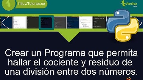 operadores – python (hallar cociente y residuo)
