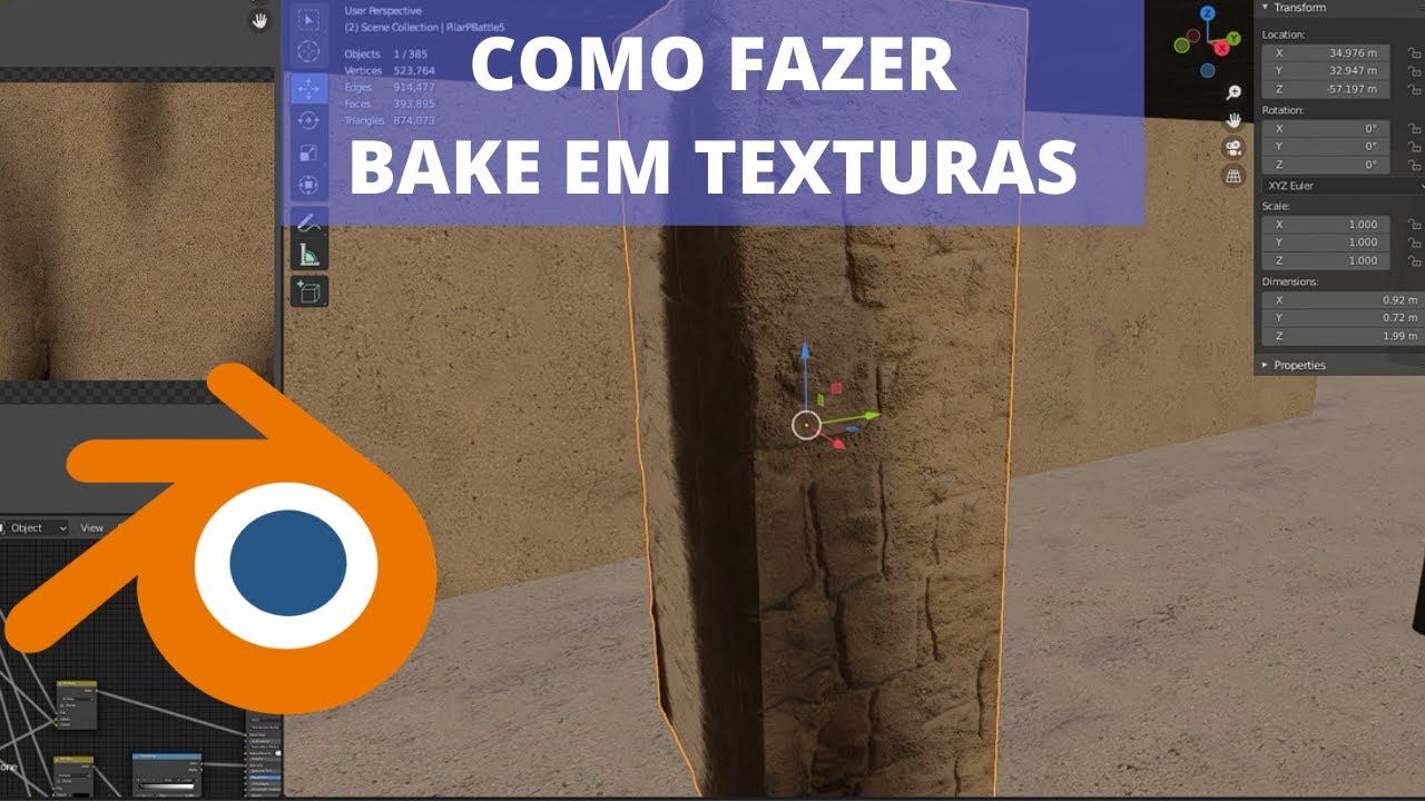 Como fazer BAKE de texturas no BLENDER - YouTube