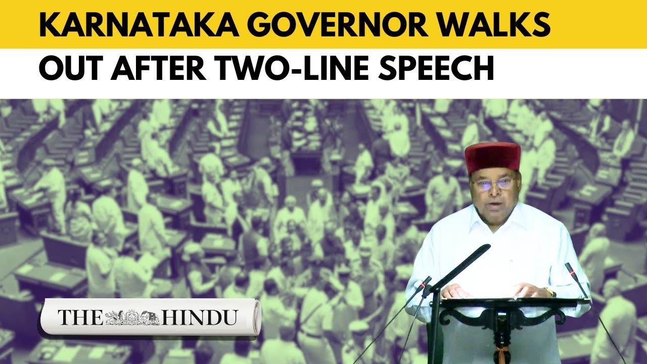 Chaos in Karnataka Legislature as Governor delivers two-line address ...