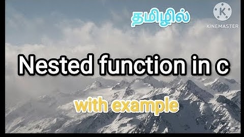 Nested function in c | c programming in tamil #sscomputedstudies, #function, #nestedfunction, #c