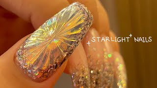 ENG) 얼음결정체네일 | nails tutorial, ice nails, diamond nail