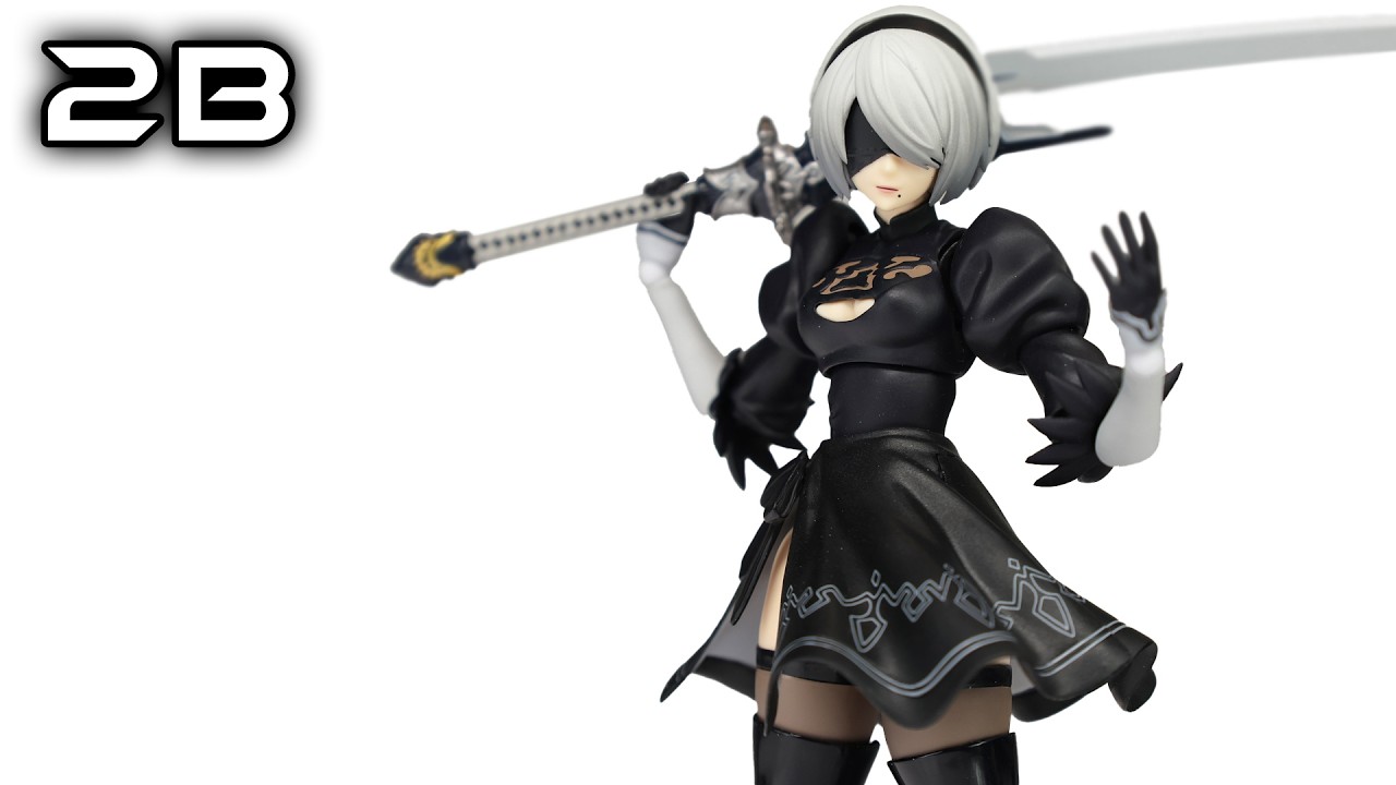 figma 2B NieR: Automata Ver1.1a No.643 Action Figure Review - YouTube