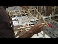 Miniatura maquete casinha celeiro de madeira estrutura tesoura telhado