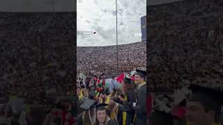 University of Michigan students walk out of graduation ceremony in protest