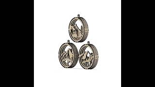 Files for laser and plotter 3D Christmas Tree Ornament, template, instant download