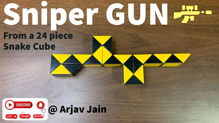 Transform a 24-Piece Snake Cube into a Sniper Gun | Easy Step-by-Step Tutorial #SnakeCube #SniperGun