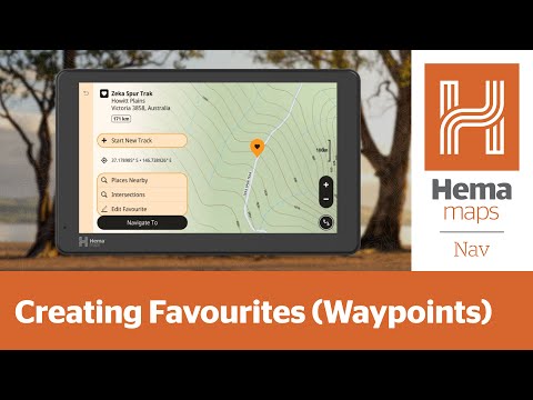 Hema Nav - How to Create Favourites (Waypoints)