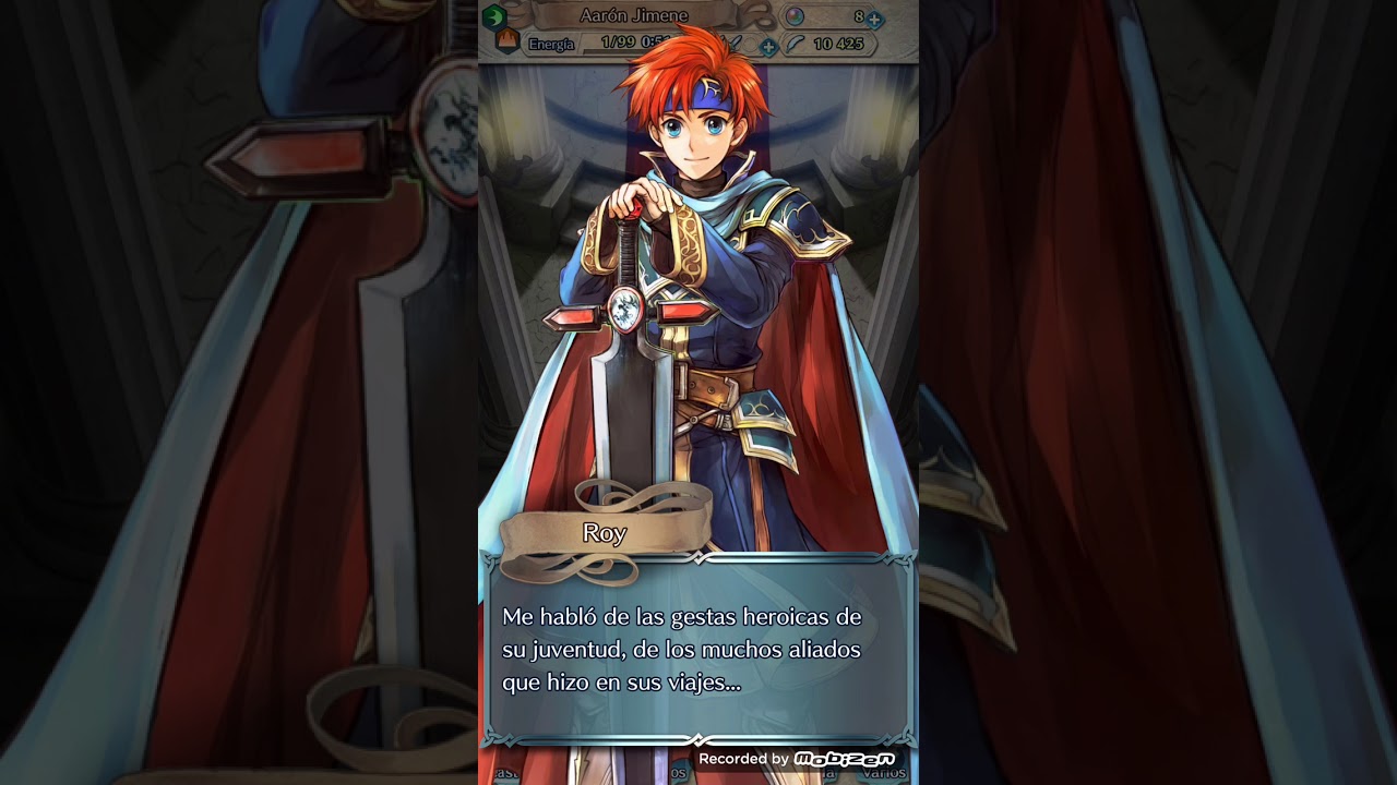 Fire Emblem Heroes (conversaci&oacute;n exclusiva de Roy heroe audaz)