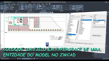 Coloque um FIELD em PAPERSPACE de uma entidade do MODEL no ZWCAD, Software CAD