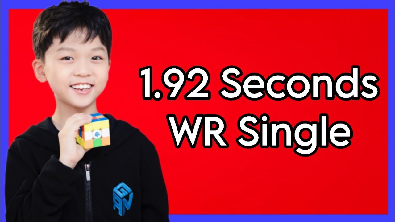 Yiheng wangs 1 92 rubiks cube world record youtube
