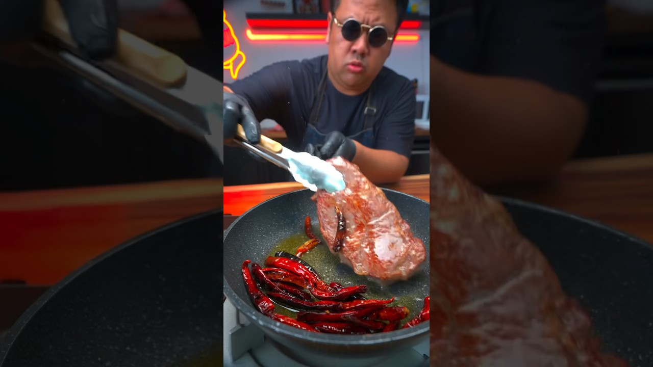 น้ำตกสเต็กเนื้อแซ่บๆมาเด้ออ #asmr #shorts