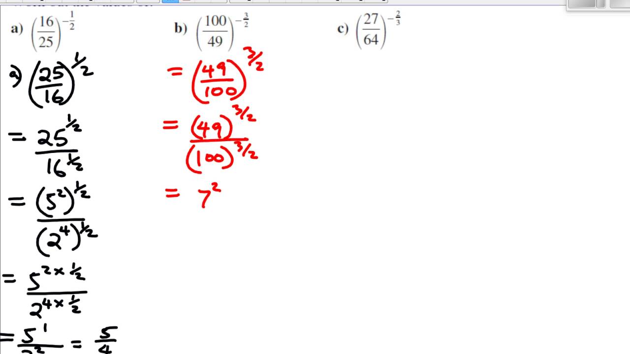 Fractional Indices Part 3 YouTube Fractional Indices Part 3 YouTube