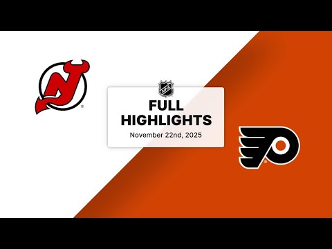 NHL Highlights | Devils vs. Flyers | November 22, 2025