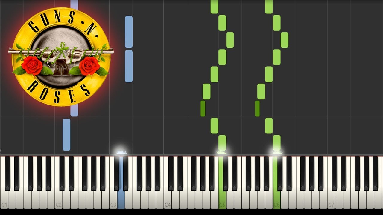 Guns n' Roses - This I Love (Medium Piano Tutorial + Sheets) - YouTube