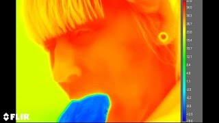 Eating ice cream filmed with thermal camera screenshot 5