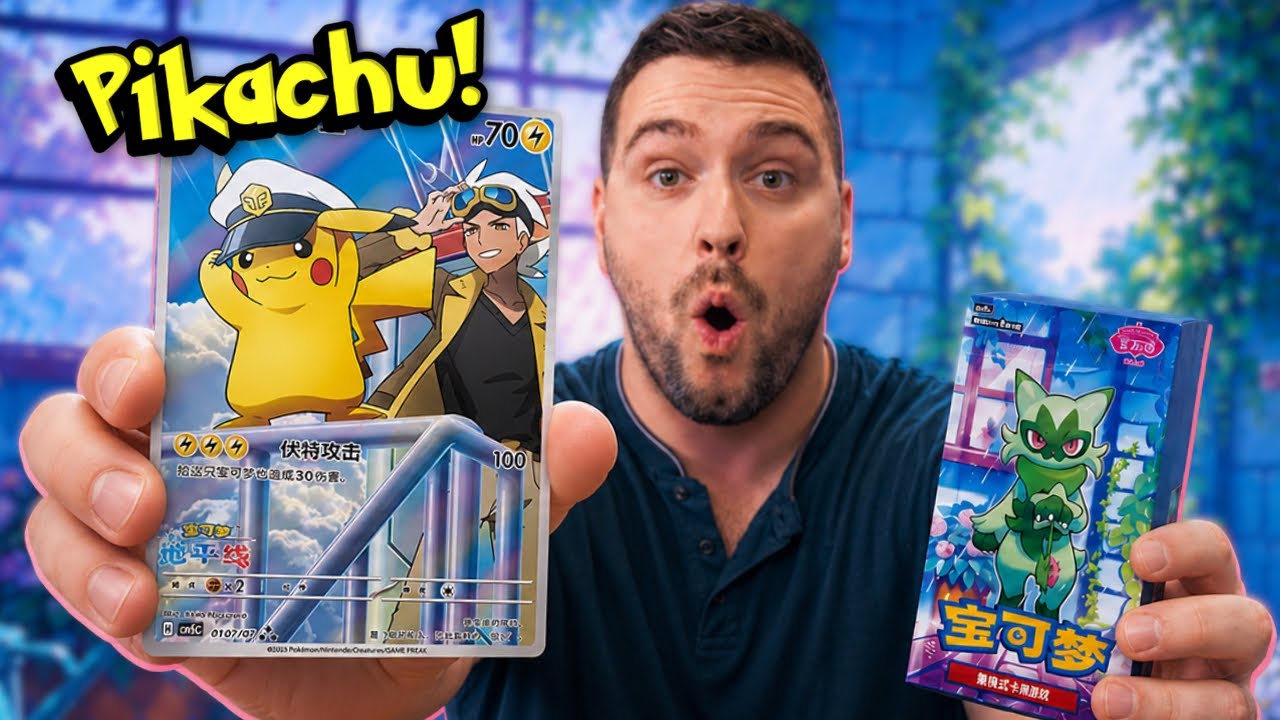 HUNTING the $400+ Captain Pikachu! Opening Chinese Pokémon Boxes