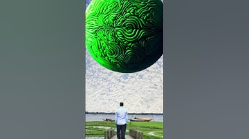 part -150 Green Planet falling on earth | #youtubeshorts #shorts #space #vfxearthmagic