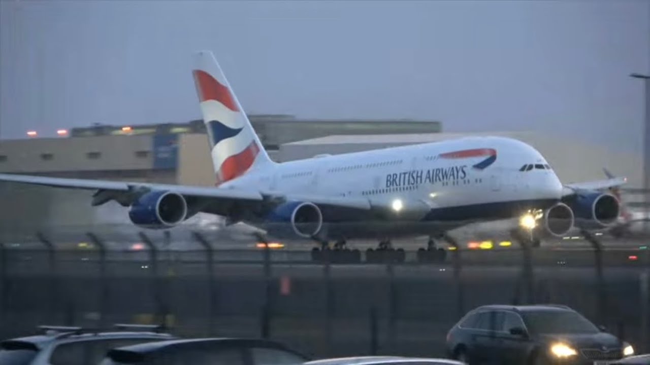 Live at a windy London Heathrow - 27R arrivals TEST STREAM - YouTube