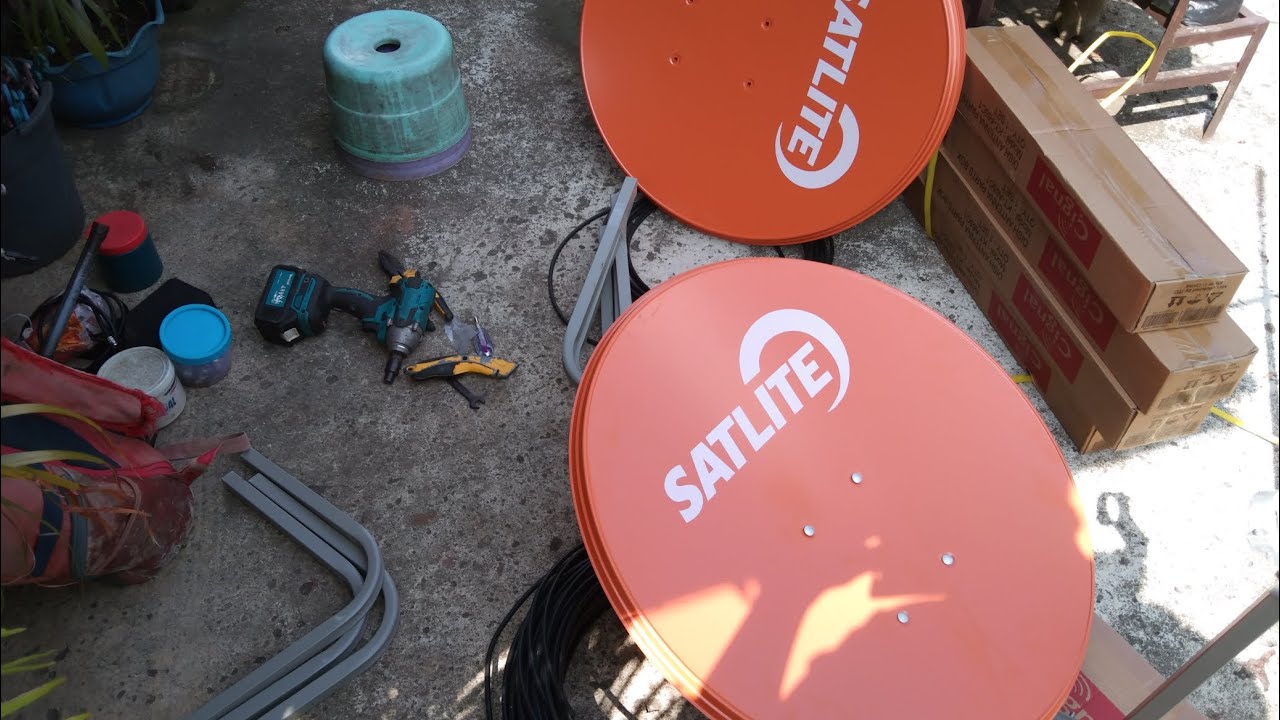 HOW TO ASSEMBLE A SATELLITE DISH ANTENNA SETUP YouTube