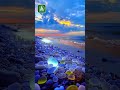 Peaceful Beach Sunset 🌅 Calm Ocean Waves | 58 Sec
