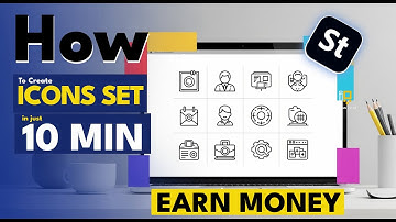 Create Flat Line-Art Icon Sets in Just 10 Minutes | Fast Vector Design Tutorial  | Earn Money Online