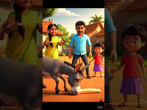 #cricket #family #telugu #telugushorts #shorts #animation #donkey #cartoon #village #villagelife #ai