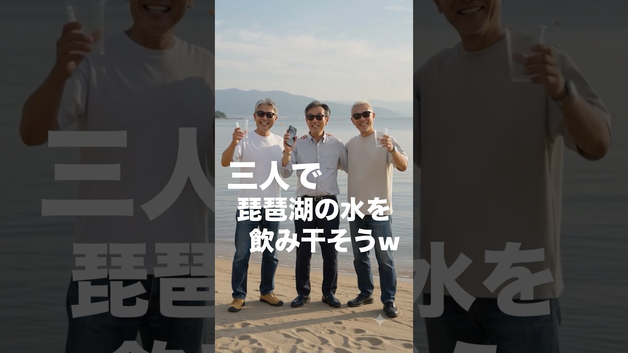 三人で琵琶湖の水を飲み干そうw