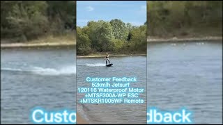 Customer Feedback 52kph Electric Surfboard 120116 motor + 300A WP ESC + 1905WF Remote